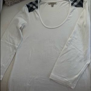 Authentic Burberry -Scoop 3/4 sleeve shirt